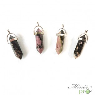 Rhodonite - pendentif pointe 3cm