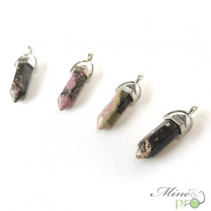 Rhodonite - pendentif pointe 3cm