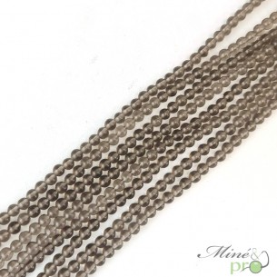 Obsidienne de glace (Midnight lace) AA en perles rondes 4mm - fil complet