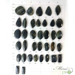 Oeil de faucon - cabochons percés