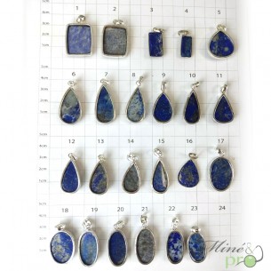 Lapis lazuli - pendentifs cerclés