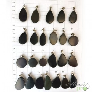 Obsidienne Oeil Celeste - pendentif cerclé