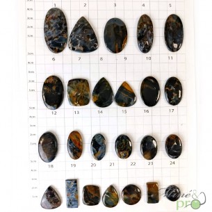 Pietersite - cabochons percés