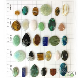 LOT A - cabochons percés