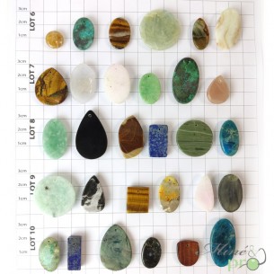 LOT A - cabochons percés