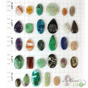 LOT B - cabochons percés
