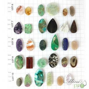 LOT B - cabochons percés