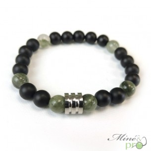 Bracelet Création Jade A et Onyx mat