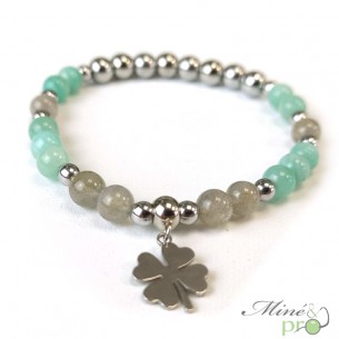 Bracelet Création Amazonite et labradorite extra