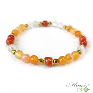 Bracelet Création Cornaline et Cristal de roche