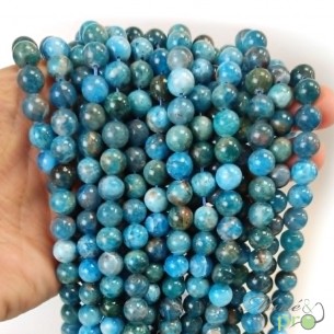 Apatite A en perles rondes 8mm - fil complet