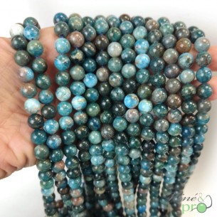 Apatite AB en perles rondes 8mm - fil complet