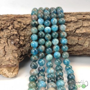 Apatite AB en perles rondes 8mm - fil complet
