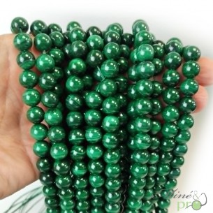 Malachite AAA en perles rondes 8mm - fil complet
