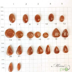 Pierre de soleil extra - cabochons