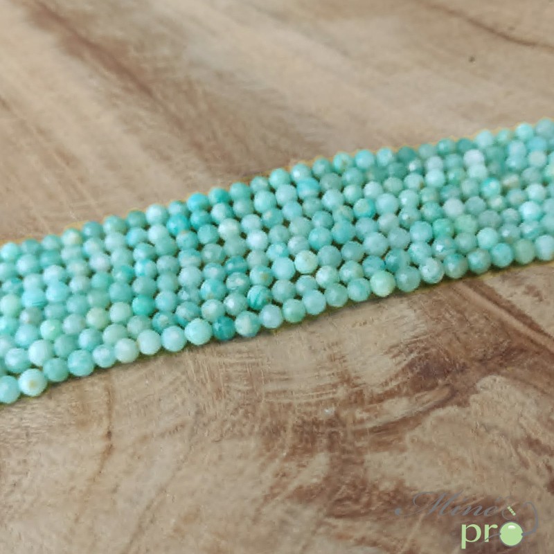 Amazonite en perles facettées 4mm - fil complet