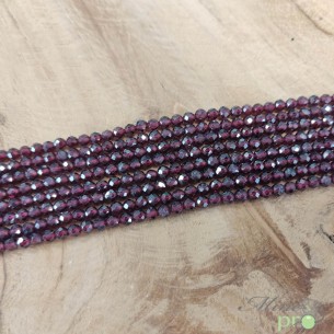 Grenat almandin AAA perles facettées 4mm - fil complet