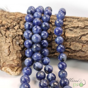 Sodalite A+ en perles rondes 10mm - fil complet