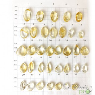Citrine naturelle - cabochons percés