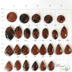 Obsidienne Mahogany (acajou) - cabochons