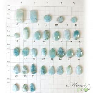 Larimar - cabochons