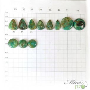 Chrysocolle A - cabochons percés