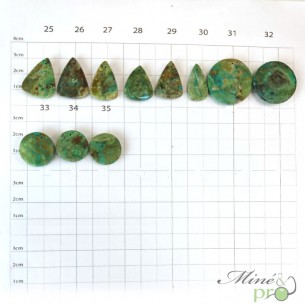 Chrysocolle A - cabochons percés