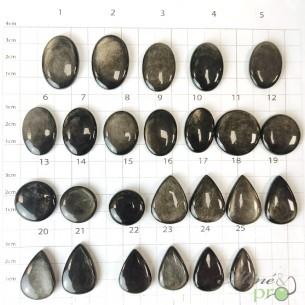 Obsidienne argentée - cabochons
