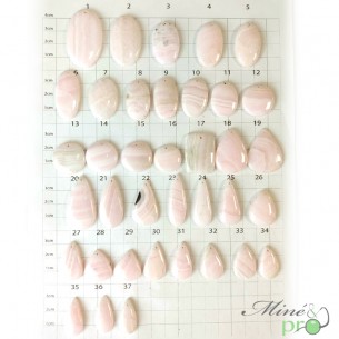 Manganocalcite - cabochons percés