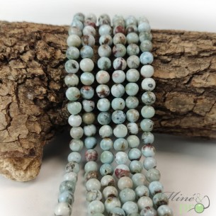 Larimar AB+ en perles rondes 6mm - fil complet
