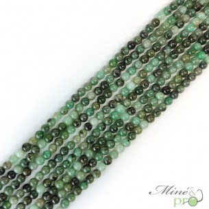 Emeraude A+ en perles rondes 4mm - fil complet
