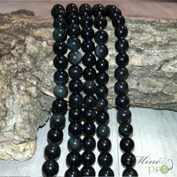 Obsidienne Oeil Céleste naturelle en perles rondes 8mm - fil complet