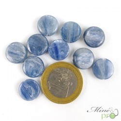 Cyanite disthène en perles plates "ronde" 12mm - lot de 5