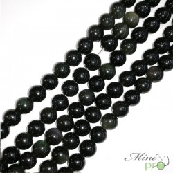 Obsidienne Oeil Céleste naturelle en perles rondes 8mm - fil complet