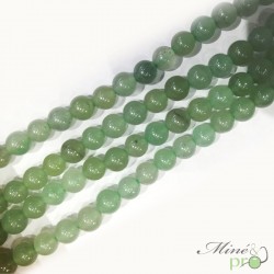 Aventurine verte naturelle en perles rondes 6mm - fil complet