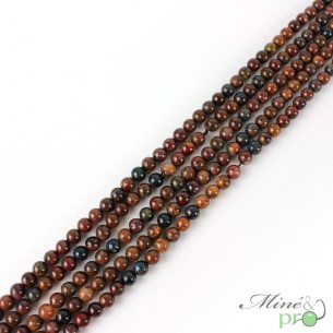 Pietersite en perles rondes 6mm - fil complet