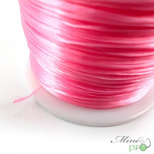 Bobine fil élastique multibrins rose 0.8mm