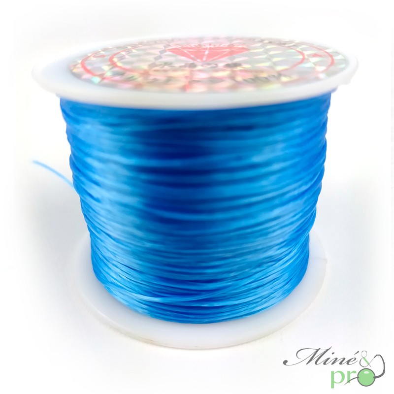 Bobine fil élastique multibrins bleu 0.8mm