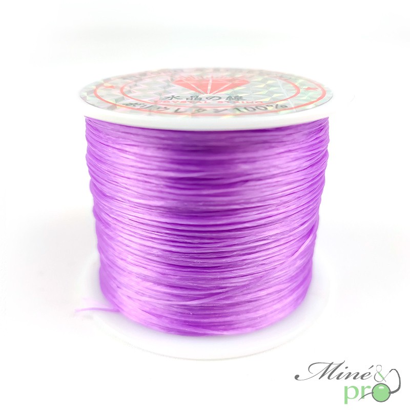 Bobine fil élastique multibrins violet 0.8mm