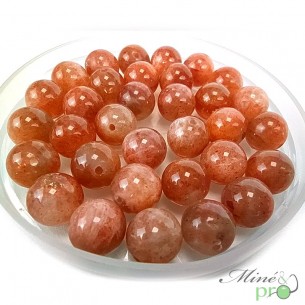 Pierre de soleil AAA en perles rondes 8mm - lot de 10