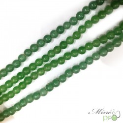 Aventurine verte naturelle en perles rondes 4mm - fil complet