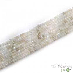 Pierre de lune blanche en perles rondes 4mm - fil complet - grossiste en perles Lithotherapie - Bouches du rhone