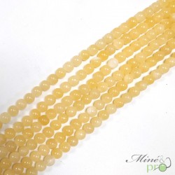 Calcite jaune en perles rondes 6mm - fil complet
