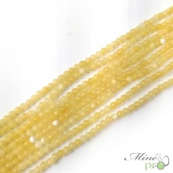 Calcite jaune en perles rondes 4mm - fil complet - grossiste perles lithotherapie bouches du rhone