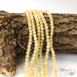 Calcite jaune en perles rondes 4mm - fil complet - grossiste perles lithotherapie bouches du rhone