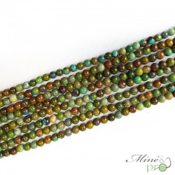 Turquoise véritable mixte en perles rondes 4mm - fil complet