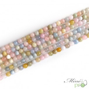 Béryl en perles rondes 6mm - fil complet