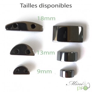 Hématite en perles "separateur 2 trous" 18mm - lot