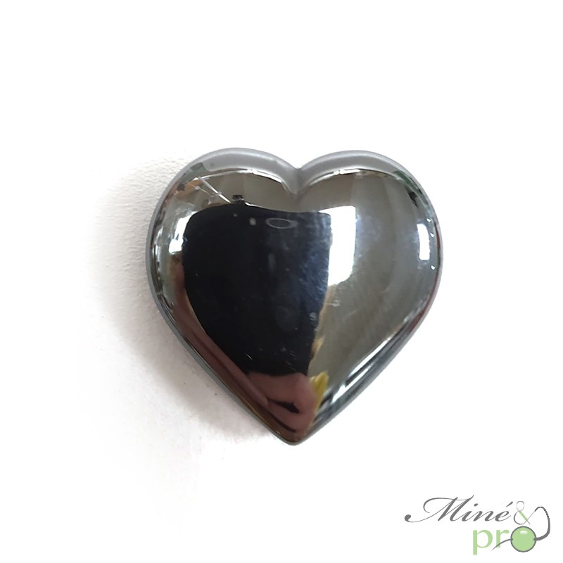 10 Perles Cœur En Hématite – 10mm – Neuf Pour Création Bijoux
