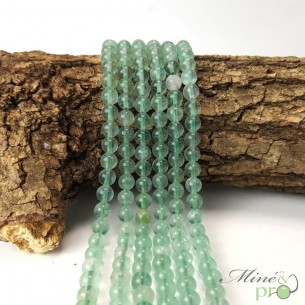 Fluorite verte en perles rondes 6mm - fil complet